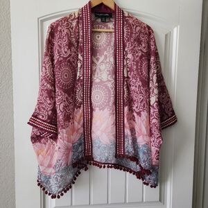 Colleen Lopez flowy kimono top XS/S